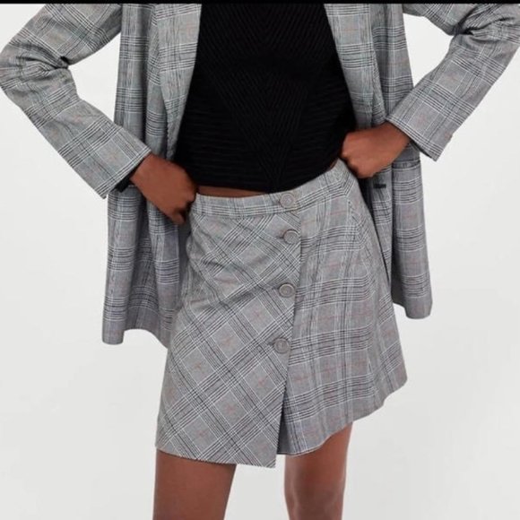 Zara Check Preppy Dark Academia Mini Skirt - Picture 12 of 12